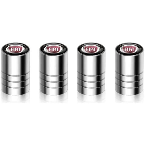 (Pour -argent) 4 pièces voiture 3D métal roue pneu valve cache-poussière couverture voiture style adapté pour Punto 500 Viaggio Croma Tipo Fiorino Grande Panda Uno (1/5)