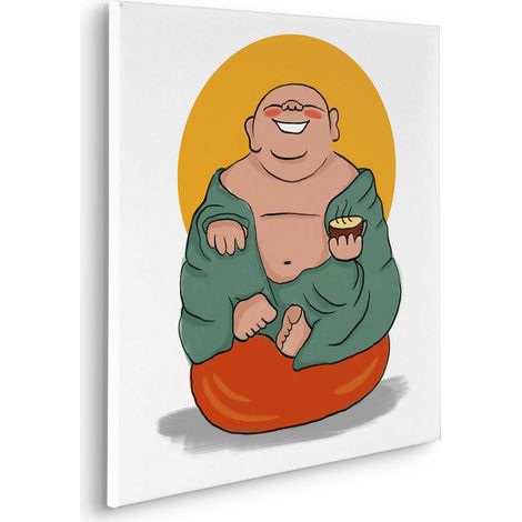 Komar Canvasbild Happy Buddy - 60 x 60 cm - Bild auf Keilrahmen - Minimalistisch Modern (1/2)