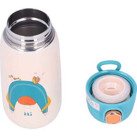 Gourde Isotherme Enfants 420ml Acier Inoxydable, Design Mignon à Motifs Animaux, Idée Cadeau Voyage Léger Bleu Clair (1/5)