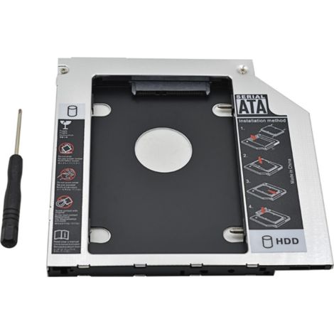 Adaptateur universel pour disque dur SATA 2,5'' 9,5 mm vers SATA, avec baie pour lecteur optique, lecteur CD/DVD-ROM et superdriver, compatible avec les ordinateurs portables.