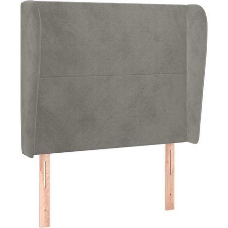 Maison Exclusive - Kopfteil mit Ohren Hellgrau 93x23x118/128 cm S (1/5)