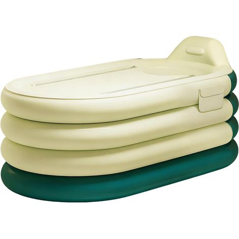 Gonflable Outil de Bain et Douche avec Pompe à Pied Bassine Pliable pour Douche Appartement Maison Hôtel Spa Détente Récupération Sportifs Hommes Femmes (1/5)