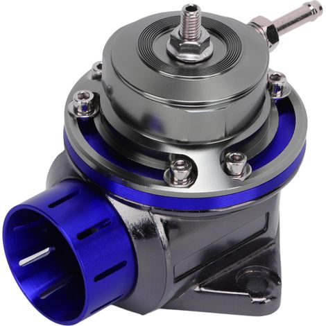 Soupape de décharge de pression turbo (BOV) - Diamètre intérieur 40 mm, longueur 65 mm, universelle, bleue (1/5)