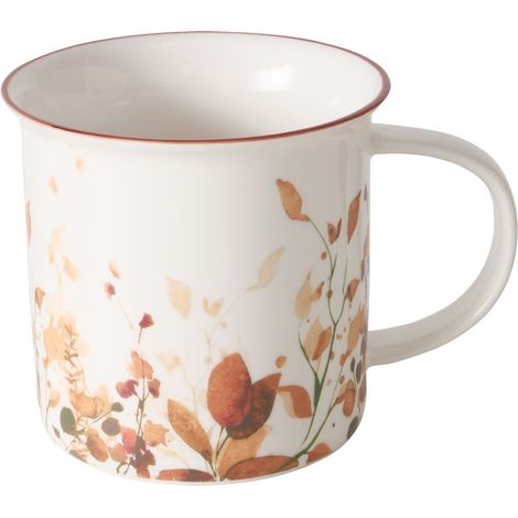 Porzellanbecher mit farbigem Rand, BERNADA, 320 ml (1/5)