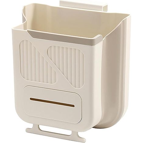 Poubelle suspendue de 10 l - Poubelle de cuisine suspendue - Pliable - Pour voiture, porte d'armoire, camping, bureau et chambre à coucher