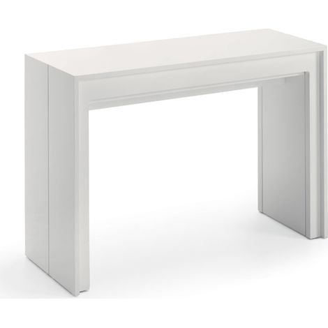 Consolle Allungabile Segmenta 110x42,5/297,5x78 cm in MDF Laccato Bianco Opaco (1/4)