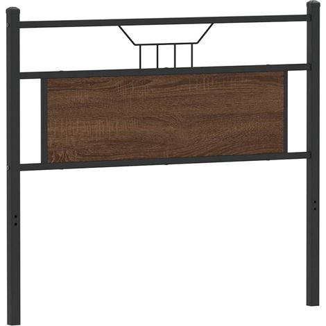 Maison Exclusive - Testiera di Ricambio Rovere Marrone 100 cm in Legno Multistrato e Acciaio (1/5)
