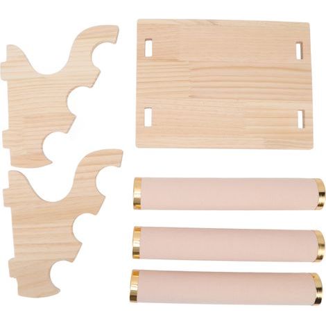 3-Tier Detachable Jewelry Display Bracelet Holder with Wooden Tray for Watch, Home Shop, Pink (1/5)