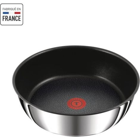 Tefal – Sauteuse inox 24cm – Acier inoxydable 18/10 – Revêtement antiadhésif Titanium x6 – Compatible induction – Empilable - L9733502 (1/5)