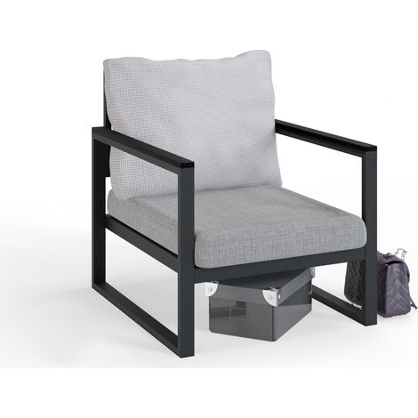 Sillón de jardín Antracita-Gris (1/3)