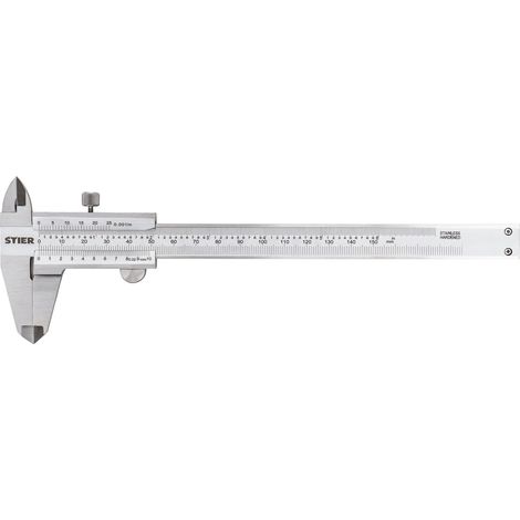 STIER Analoger Messschieber Präzisionsmessschieber Feststellschraube, 150 mm