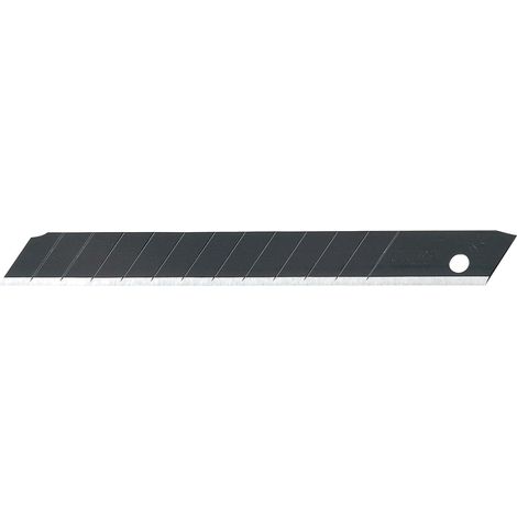 OLFA AB-10 PACK DE 10 CUCHILLAS TROCEABLES 9 MM PLATEADAS MEDIDAS 50 cuchillas de 9 mm. color Negro en Cajita plástico