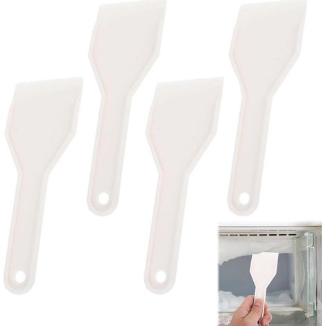 Lntyq Machine de Dégivrage de Réfrigérateur,Grattoirs à Glace en Plastique Rigide,Machine à Gratter la Glace,Machine de Dégivrage en Plastique,Machine de Dégivrage Réfrigérateur Domestique 4 Pièces