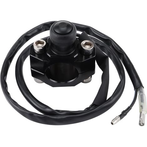 7/8" 22mm Handlebar 2-Wire CNC Kill Stop Replacement Switch for YZ250 YZ450 WR250 WR450 ATV Scooter Quad Motorcycle Dirt Bike,  Black