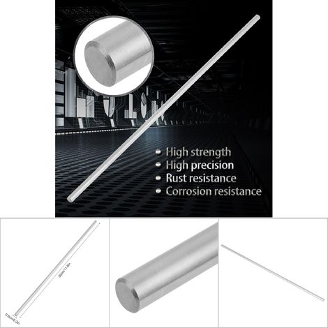 1 roulement à billes en acier pour rail cylindrique linéaire, tige ronde droite de 6 mm de diamètre (300 mm) (1/5)