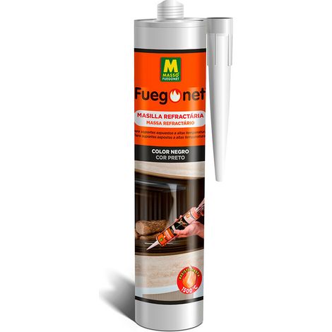 Hitzebeständiger schwarzer Mastic 300 ml. Fuegonet Massó. (1/3)