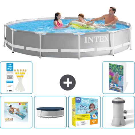 Prism Frame Pool Rund - 366x76 cm - 7-teilig S117