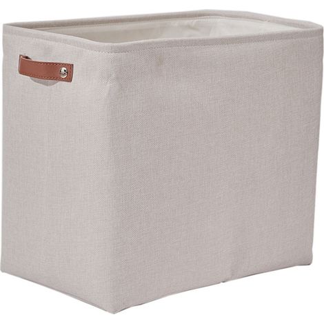 Boîte De Rangement En Lin - Panier Pour Linge Sale - Style Minimaliste - Capacité 15 À 20 T-Shirts - Dimensions Standard Armoire (1/5)