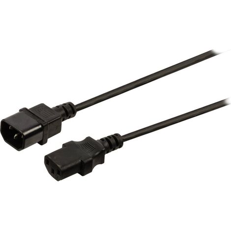 Rallonge d'alimentation pour PC, moniteur et onduleur (1.8 m) - (coloris noir)