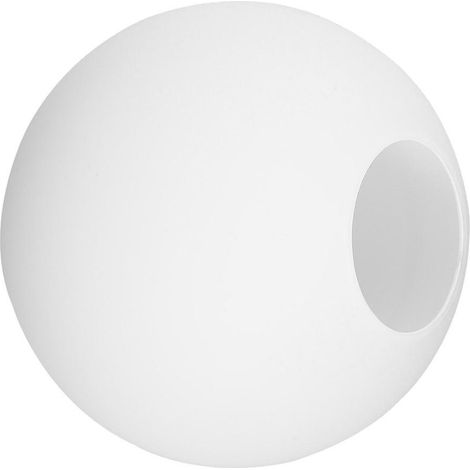 Abat-jour globe en verre dépoli - Blanc laiteux, 8 cm de diamètre, lumière douce et sans éblouissement pour suspensions et lampadaires (1/5)