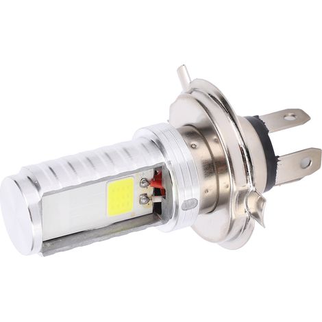 Phare Moto LED H4 COB Module Ampoule Double Feu Route Croisement DC12-80V Universel (1/5)