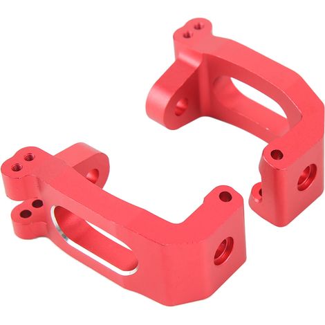 C-förmiges Vorderradnaben-Upgrade-Zubehör für TRAXXAS SLEDG 4WD 1/8 RC-Car, Lenkhebelhalterung aus Aluminiumlegierung (rot). (1/4)