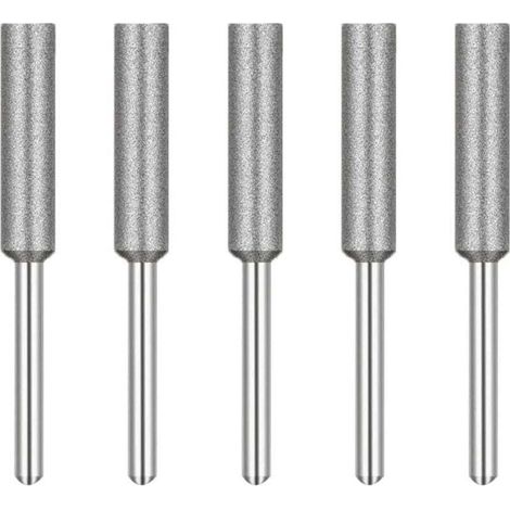 Fraise d'Affûteuse de Tronçonneuse,Diamant Affûteur de Tronçonneus,Têtes de Meulage en ,Pierre à Meuler pour Tronçonneuse,4 mm,pour Affûteur de Tronçonneuse ,5 Pièces (1/5)