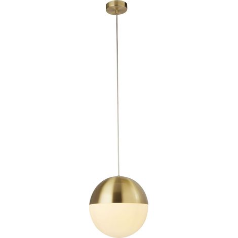 Suspension lampe suspendue plafonnier acier verre laiton réglable en hauteur (1/4)