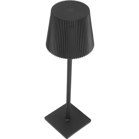 Kabellose Schreibtischlampe mit Touch-Steuerung, stufenloser Dimmfunktion, 4000-mAh-Akku, USB-Ladefunktion, LED-Schreibtischlampe für Schlafzimmer, Büro, Café, Schwarz (1/5)