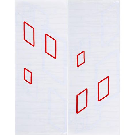 Autocollants Latéraux en PVC pour Carrosserie de Voiture, SUV, Camion, Véhicule Tout-terrain, Lot de 2 Autocollants Graphiques Grand Format, Installation Facile (Rouge blanc) (1/5)