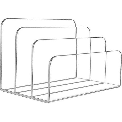 Plateau à courrier polyvalent en acrylique à 3 compartiments - Porte-courrier pratique (1/4)