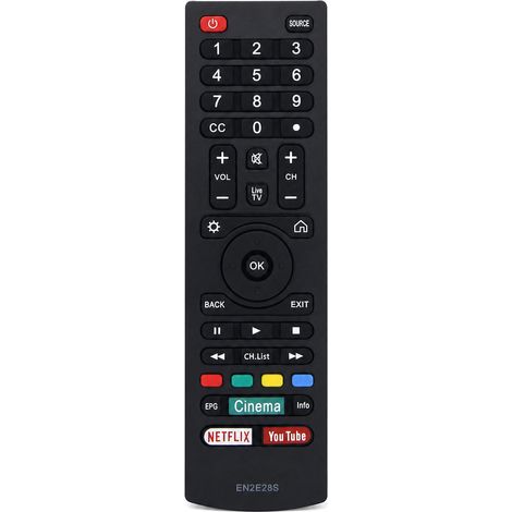 Télécommande de Remplacement pour TV Compatible Hisense et Sharp, Modèle EN2E28S, Sans Configuration (1/5)