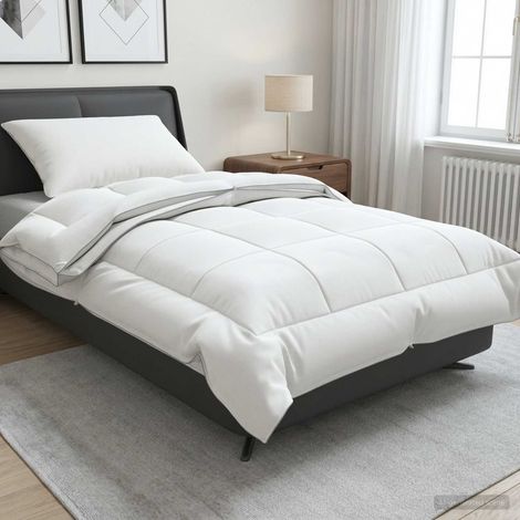 vidaXL Set di piumone e cuscini 2 pcs 135x200 cm 4 stagioni Lana (1/5)