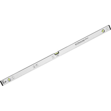Aluminium Bau Wasserwaage Messwaage Richtwaage 120 cm mit 3 Libellen Messskala