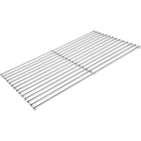 Grille de barbecue en acier inoxydable 48 x 26,5 cm, fabriquée en acier inoxydable européen, antirouille.