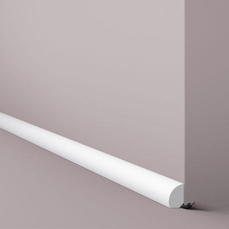NMC Sockelleiste FL6 WALLSTYL 12 x 19 x 2000 mm Polystyrol Fußleiste Weiß (1/5)