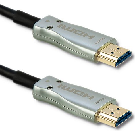 Cable HDMI Qoltec v.2.0 Alta velocidad 4K 60Hz AOC dorado 30 m (1/5)