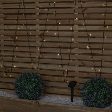 10m Solar Powered Outdoor Garden String Lights with 100 Warm White LEDs (1/5)