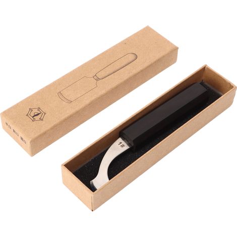 Ciseau à cuir manche bois, rainure peu profonde, bordure cintrée pour maroquinerie, outil de pliage artisanal, kit bricolage fait main (1/5)