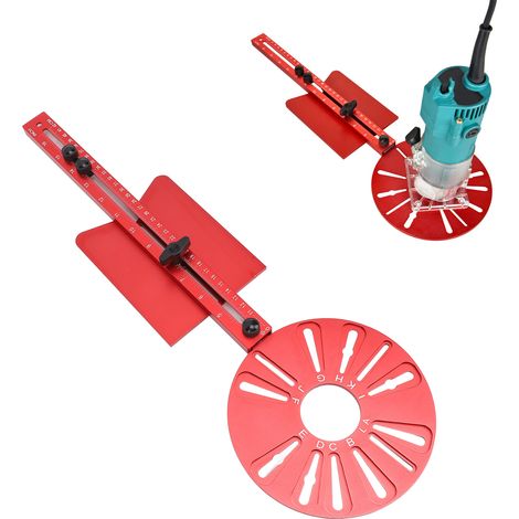 Support de rainure de fraisage de routeur 3 en 1, matériel d'armoire, Guide de coupe de cercle de gabarit, outil universel réglable pour le travail du bois (1/5)