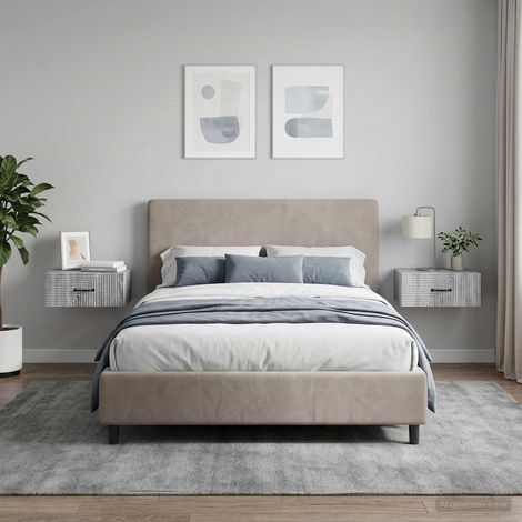 Lot de 2 tables de chevet murales en bois d’ingénierie Sonoma gris 49 x 34,5 x 20 cm, 17.2kg - PANGIVO (1/5)
