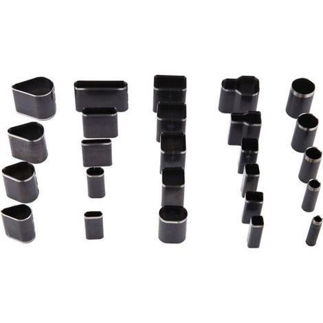 25 pièces d'emporte-pièces en cuir multi-formes pour artisanat DIY et travail du cuir (1/5)