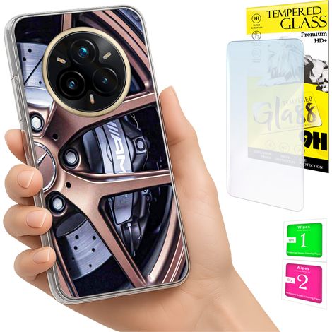 Custodia per Realme 14 Pro+ 5G / 14 Pro Plus 5G, cover posteriore + vetro 9H (1/5)