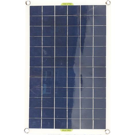 50-W-12-V/5-V-monokristallines Solarmodul mit zwei USB-Ausgängen und 10/20/30/40/50-A-Laderegler für Solarbatterien (1/5)