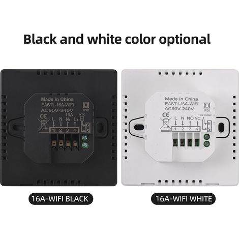 Thermostat connecté maison WiFi programmable hebdomadaire mode manuel/auto app Tuya écran LCD régulateur température chauffage électrique (1/3)