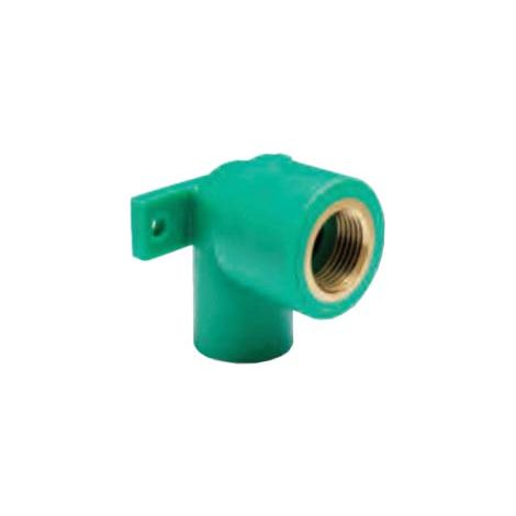 CURVA 90  ° CON STAFFA FILETTATA FEMMINA IN PPR PN25- - F  EE ¸ mm.20x1/2 - 5 pezzi ATP