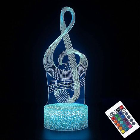 Justup Nachtlicht 3D-Visualisierung 7 Farben + 16 Farben Farbwechsel Optische Täuschung LED-Touch-Sensor-Lampe Fernbedienung Stimmungsleuchte für die Heimdekoration - (1/5)