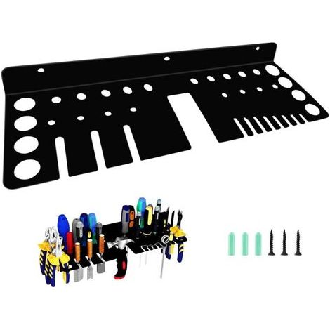 Support Rangement Tournevis Étagère de Rangement Pour Outils de Garage, 40 cm Support mural garage et jardin Garage Tool Manager Porte Outils Mural pour Les Pinces et Les CléS pour L'Atelier (1/5)
