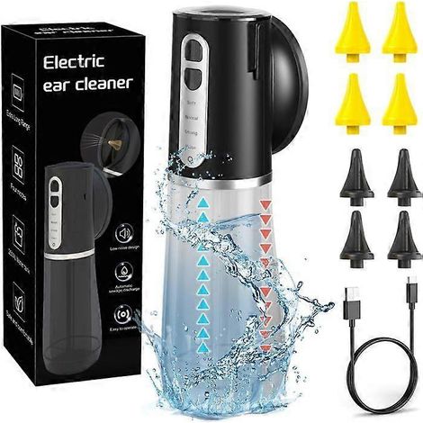 Nettoyeur d'oreilles avec réservoir à déchets intégré, capteur de température de l'eau et kit de rinçage auriculaire. Indice de protection IPX7. Couleur rose ardoise. (1/5)