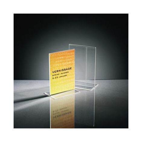 SIGEL Tischaufsteller TA226 DIN A6 105x180mm T-Form Acryl glasklar (1/4)